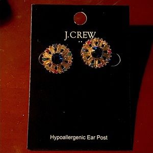 Brand New JCrew Crystal Halo Stud Earrings